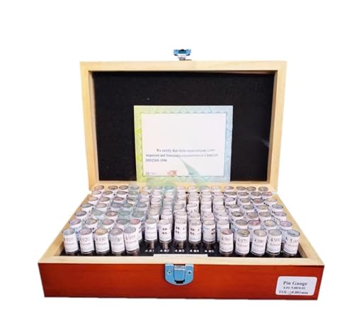 TBZFNZXF Steel Pin Gage Set 0.1-1.0mm 1.0-10.0mm 3.01-4.00mm 8.01-9.00 Length 50mm Steel Gcr15 Industrial 0.001mm(0.50-1.00 0.01 51pc)