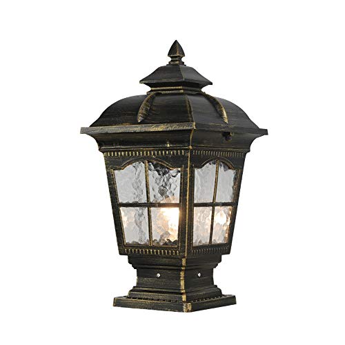 Luminaire extérieur étanche E27 avec colonne phare en aluminium pour pelouse de villa