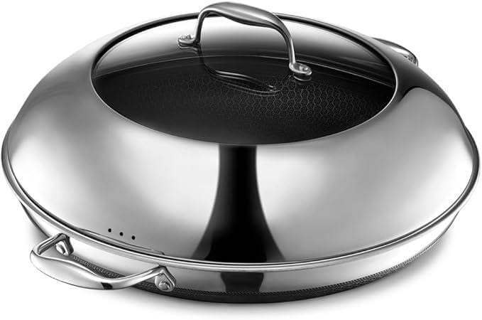 HexClad フライパン 20cm 蓋付き【焦げ付き防止加工】 HexClad