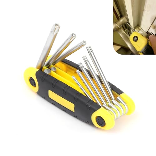 yorpyep Folding Box-end Wrench Set, Multifunctional SAE and Metric Keys with Easy-to-hold Torque...