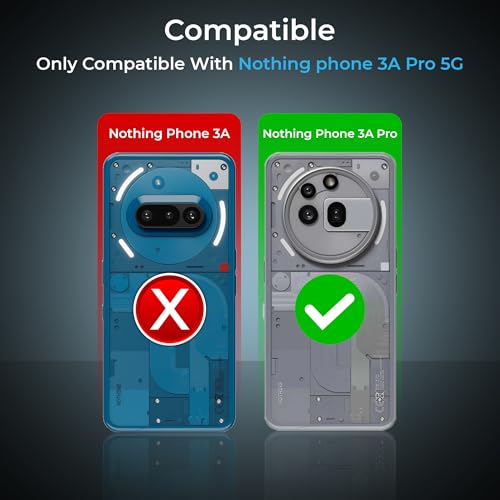 Image of A rtistque Clear Hard Transparent Acrylic Armor Anti-Drop Shockproof TPU Edge Back Cover Case for Nothing 3A Pro - Black