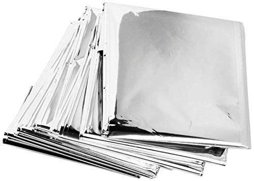 SciencePurchase Emergency Mylar Thermal Blankets Super Pack Size (Pack of 50)