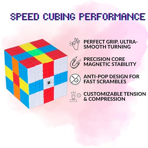 Image of Kid Moyu Mfjs Meilong 9X9X9 Cube Stickerless High Speed Cube (9X9 Mofang Jiaoshi Cubing), 75Mm Size