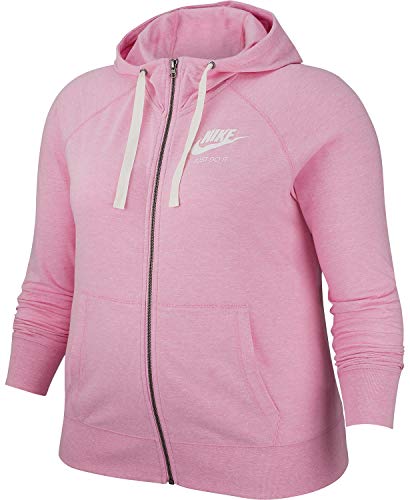 Nike Womens Plus Sweatshirt Fitness Hoodie Pink 1X