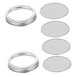 TOYANDONA 6pièces Couvercles pour Germoirs Acier Inoxydable avec Passoire pour Bocaux Mas...