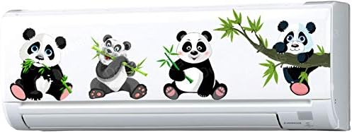 AC Sticker Fridge Sticker Wall Sticker Panda AC Stickers Standard Size (Pack of 1)