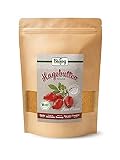 Der große Vergleich verschiedener Hagebuttenpulver 15 Biojoy BIO-Hagebuttenpulver, ganze Hagebutte schonend gemahlen, Rosa Canina (500 gr)