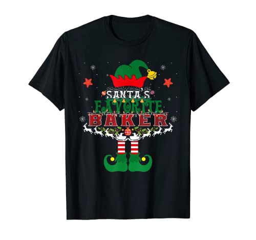 Disfraz de árbol de Navidad favorito de Santa Baker Elf Camiseta
