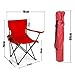 BigDean Faltstuhl ROT Campingstuhl Anglerstuhl mit Getränkehalter & Tragetasche - Anglersessel klappbar - Klappstuhl Gartenstuhl Faltstuhl Relaxsessel Angelsessel faltbar