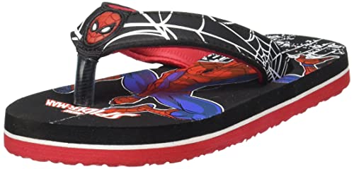 Image of Kidsville Spiderman Printed Blue Flipflops for Boys