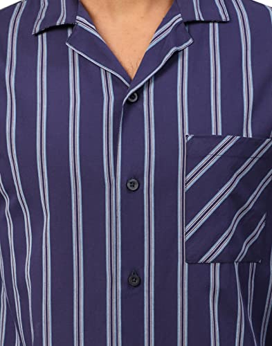 Image of B STORIES Men's 100% Cotton Full Sleeve PJ Set - Checkered Nightwear Set | Soft Loungewear | Comfortable Sleepwear | Stylish Casual Home Wear Shirt & Pant (S-XXL)