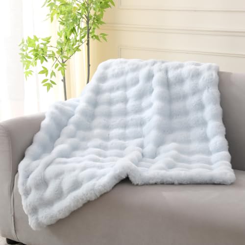 Leximan Cozy Faux Fur Throw Blanket for Couch...
