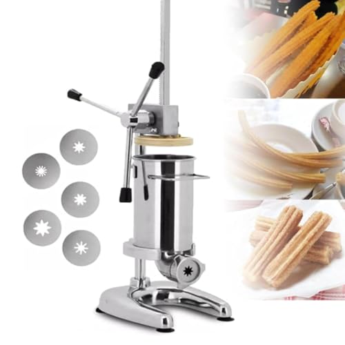 Oiyekntd Manual Churro Maker, Commercial 2L/3L Manual Spanish Donut Churrera Churro Maker Machine 5 Kinds Of Molds, Stainless Steel Vertical Spanish Churrera Machine, Snack Equipment,2L Oiyekntd Manual Churro Maker, Commercial 2L/3L Manual Spanish Donut Churrera Churro Maker Machine 5 Kinds Of Molds, Stainless Steel Vertical Spanish Churrera Machine, Snack Equipment,2L