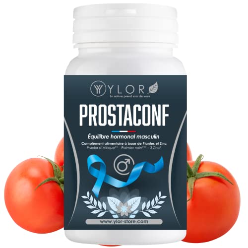Prostate pour homme gélules | Confort urinaire masculin | Hypertrophie Bénigne Prostate| Troubles urinaires | Ortie piquante Palmier nain Prunier d’Afrique | pygeum africanum saw palmetto Prostaconf Cover