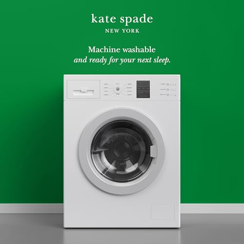 Kate Spade New York Scalloped Edge 3-Piece Full/Queen Quilt Bedding Set, 100% Cotton Reversible Cover, All Season Warmth Bedding, Machine Washable, Navy - Image 6