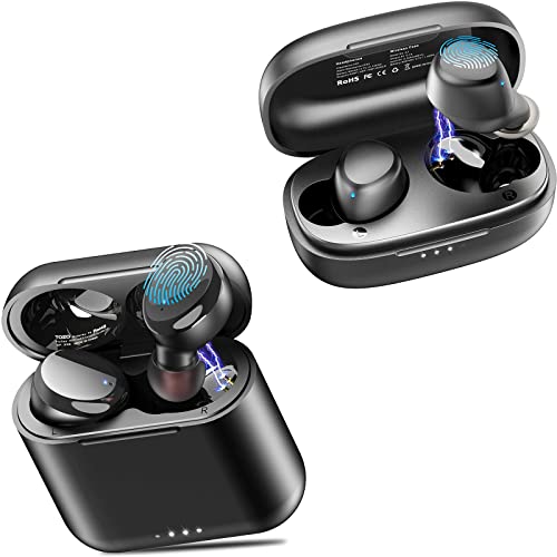TOZO T6 True Wireless Earbuds Bluetooth Headphones Touch Control with Wireless Charging Case IPX8 Waterproof & TOZO A1 Mini Wirelessâ€‚Earbudsâ€‚Bluetooth 5.0 in Ear Light-Weight Headphones