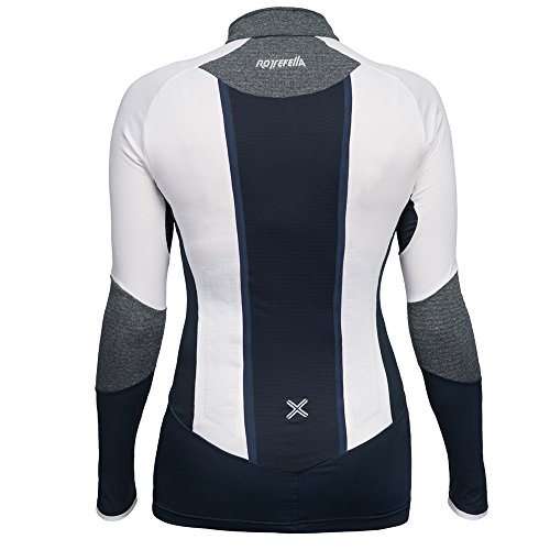 ROTTEFELLA Women's Dynamic Power Wool Half Zip Base Layer for bicycle, sport and fitness indoors and outdoors