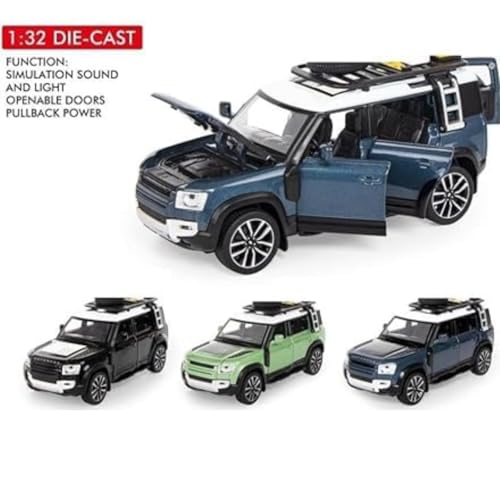 Image of Range Rover Defender 1:32 Scale Model Car Exclusive Alloy Metal Pull Back Die-cast Car Metal car with Openable Doors & Light Music Best Gifts Toys Kids【Colors as Per Stock】(Defender 1:32)