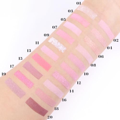 Image of SUAKE Nude Pink Eyeshadow Palette, Matte & Shimmer, High Pigmented 20 Colors Brown Purple Eye Shadow Primers for Eye Makeup, Korean Powder Palet de sombras de ojos(02)