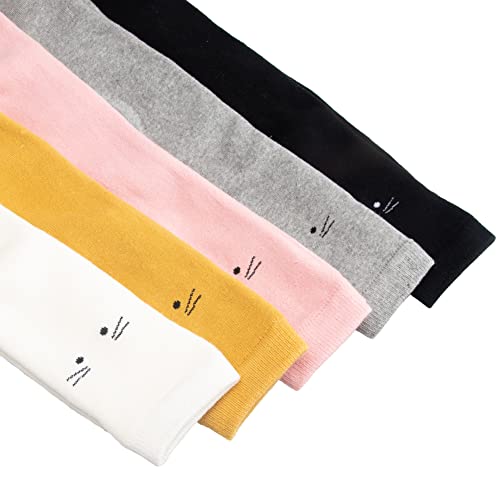 4/5 Pack Toddler Girls Loop Fleece Leggings Cat Printed Warm Winter Stretchy Pants Trousers Stockings Pantyhose Multicolor3