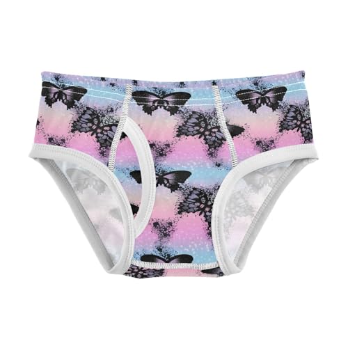 visesunny Boys Cotton Underwear Butterfly Silhouette Graphic Printed Toddler Soft Training Briefs Size 2T-8Y for Kids