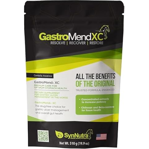 GastroMend XC, 100% Natural Equine Stomach Health for Horses, Promotes Healing & Prevention of Gastric Ulcers, Highly Potent & Effective, Supports Gastric and Hindgut Health, 30 Servings, Made in USA Cover