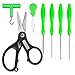 SAMSFX Carp Fishing Baiting Rig Tool Set Fishing Rigging Needle Swinger Driller Kit Combo
