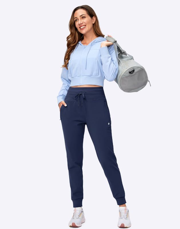 G Gradual Women's Fleece Lined Joggers High Waisted Water Resistant Thermal Winter Sweatpants Running Hiking Pockets - Image 6