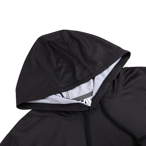 Pullonsy Men's Short Sleeve Hoodies Dry Fit Lightweight Soft Hooded T-Shirt Athletic Pullover Tops3