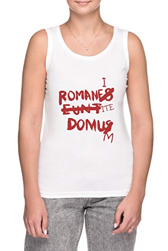 Erido Romanes Eunt Domus - Camiseta de tirantes para mujer, color blanco, blanco, S