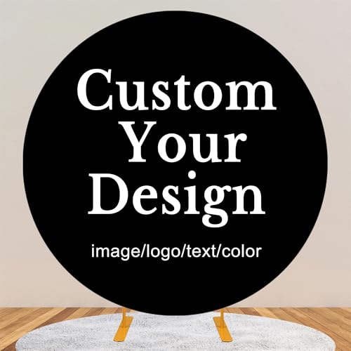 Toile de fond ronde personnalisée logo texte mariage et studio photo