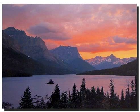 alpdolf Glacier National Park St. Mary Lake Landscape Scenery Wall Decor Art Print Poster