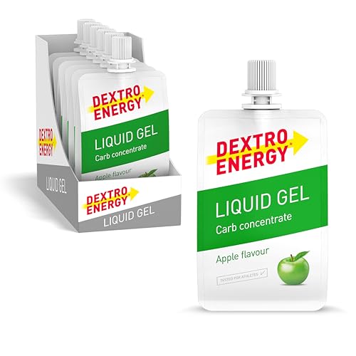 DEXTRO ENERGY LIQUID GEL APPLE - 6x60ml (6er Pack) - Traubenzucker Konzentrat aus schnell verfügbaren Kohlenhydraten, Energy Gel, mit Apfel Geschmack, Energy Riegel Alternative, für Ausdauersport