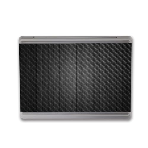 Image of MightySkins Carbon Fiber Skin Compatible with Microsoft Surface Laptop Go 3 (2023) Full Wrap Kit - Black Wood | Protective, Durable Textured Carbon Fiber Finish | Made in The USA