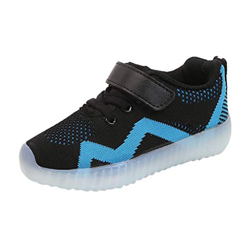 Girl's Boys USB Led Light Charging Running Shoes Kid Light Weight Non-Slip Tennis Shoes Outdoor Sports Shoes (Toddler/Little Kid/Big Kid)