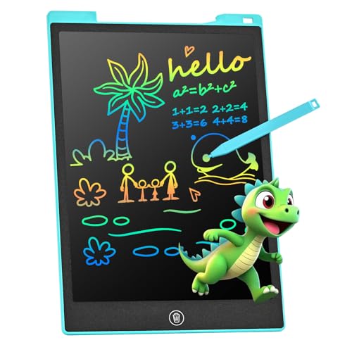 Pizarra Magnetica Infantil,PINKCAT Pizarra Magica 12 Pulgadas Juguete Niño 2 3 4 5 6 7 Años Niña Regalo Bebe Cuaderno Digital Dibujo Tableta Escritura LCD Colores Juego Educativo,Azul