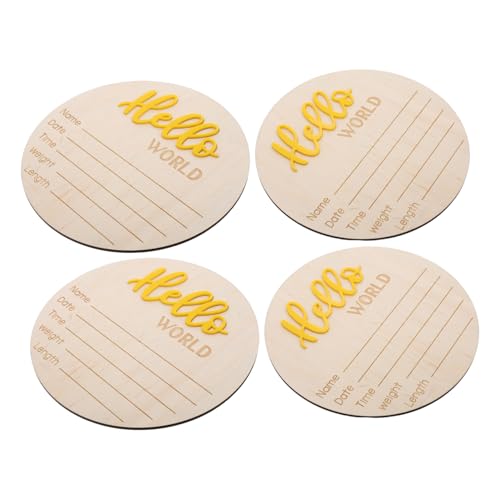 Abaodam Newborn Sign Card Baby Birth Sign for Showers Baby Announcement Name Rustic Nursery Decor