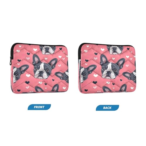 Funda para portátil 13-14 pulgadas impermeable con diseño bulldog miniatura 2