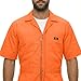 Natural Uniforms Mens Short Sleeve Zip Up Coverall, Stain and Wrinkle Resistant (Orange, Large)