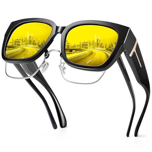 Image of URUMQI Night Driving Glasses Polarized Fit Over Night Vision Glasses Women