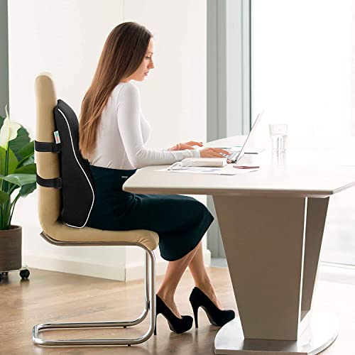 Grin Health SitRight Orthopedic High Density Lumbar Support for Chair & Car Seat Back Support Backrest Lumbar Back Pillow for Car Lumbar Support Back Cushion for Sitting Posture (Black, Large) - Image 4