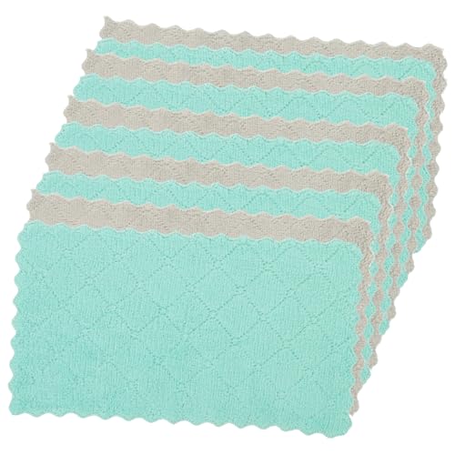 OATIPHO 10個 キッチン用ダブルフェイス吸水クロス 厚手コーラルス製 軽量速乾 台所清掃用ふきん 多用途家用クロス