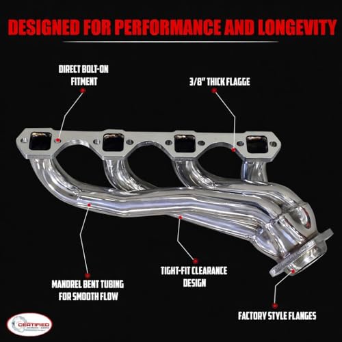 Image of Ceramic Coated Shorty Headers For 1979-1993 Ford Mustang 5.0L Foxbody GT LX | 302 V8 Fox Body Direct Bolt-On Ceramic Thermal Barrier Coating Exhaust Headers With Copper Gaskets and Bolt Kit 3 /8 inch Flanges