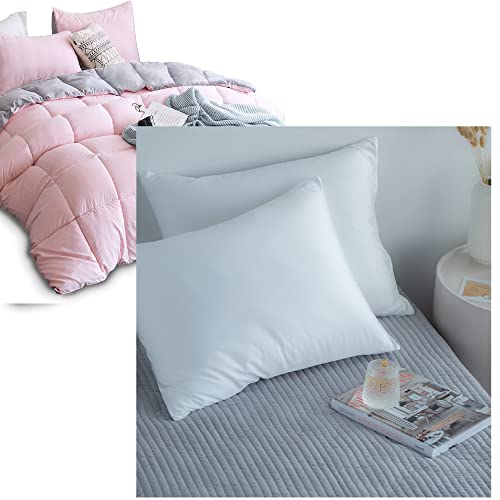 Kasentex Pink Twin Comforter Set With 2 Pillowcases #TOP19
