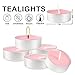 Pink Rose Scented Tealight Candles -Giant 100 Pack Votive Candles Bulk - Smokeless Tea Light Candle Gift Set for Valentine's Day,Holiday, Wedding and Home - 4 Hour