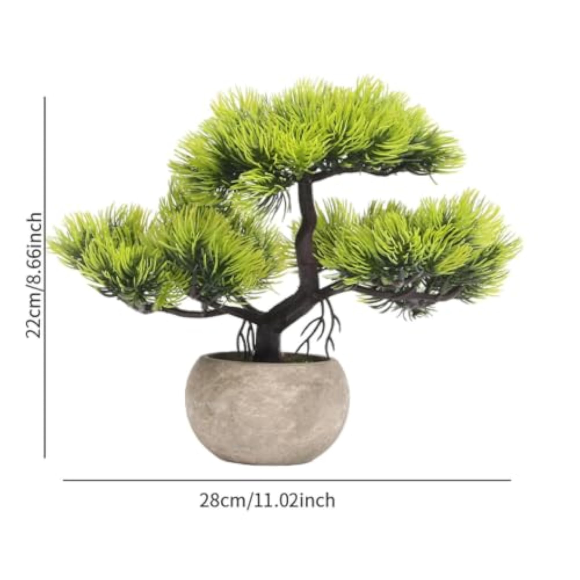 Enchanting Greenery Bonsai and Reindeer Statue Collection