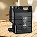 harayaa 12L Water Container Water Jug with Spigot with Screw Lid Reusable Water Carrier Water Bucket for Washing Hand Home Emergency, Black