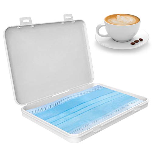 YQHbe Conteneur de Écran Facial Jetables Portatifs, Boîte en Plastique Portable Propre,boîte de Rangement pour écran Facial Imperméable, Antipoussière,Stockage Étanche