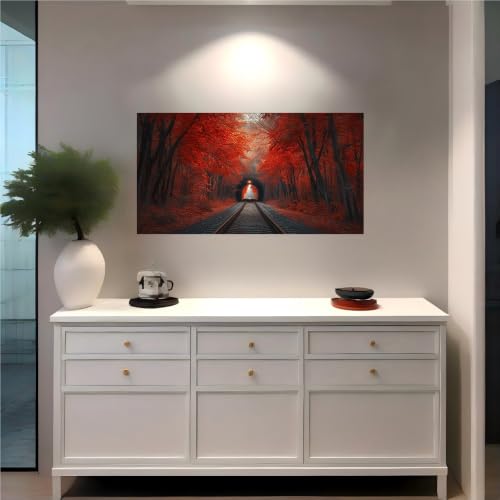 Vinilo pared bosque otoñal autoadhesivo extraíble para cocina 3