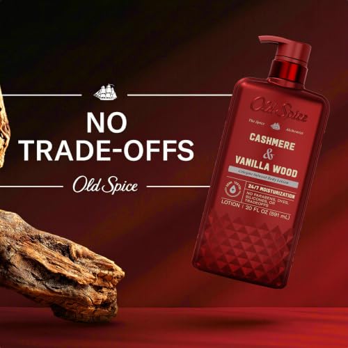 Old Spice Hand & Body Lotion for Men, Cashmere & Vanilla Wood, 20 fl oz - image 4
